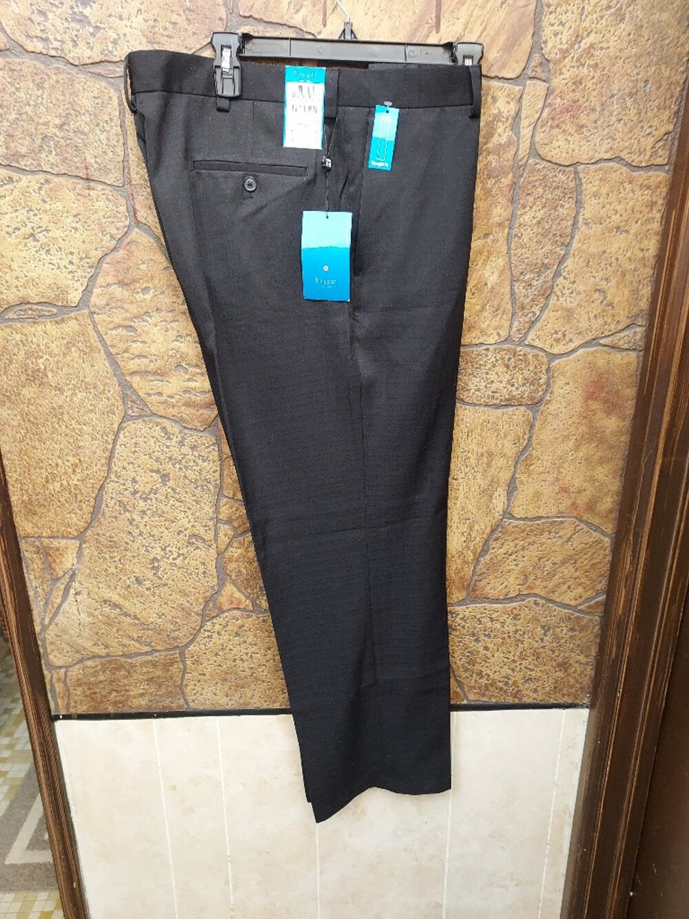 NWT, Men's Haggar Dress Pants, 38x30, Black